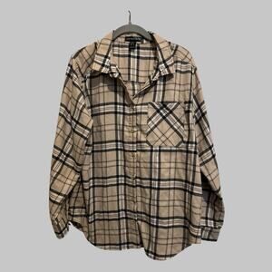 Streetwear Society Women’s plaid Flannel Y2K Grunge Oversized Relaxed Women’s XL